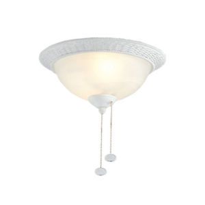 Harbor Breeze 2 Light Matte White Ceiling Fan Light Kit with Bowl Glass LGT810