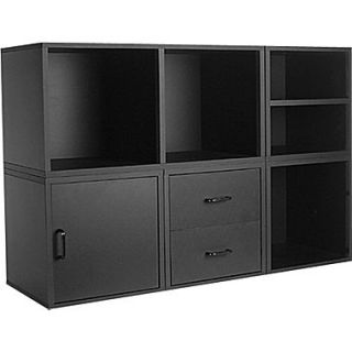 Foremost Holdems 5 in 1 Modular Cube Storage System Kit, Black