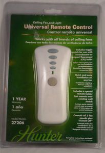 Hunter 27206 Ceiling Fan Light Wireless Remote Control Kit w Receiver