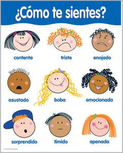 Como TE Sientes How do You Feel Emotions Spanish Poster Chart CTP New