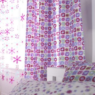 Lilac Mauve Floral Pencil Pleat Bedroom Curtains Sale CLEARANCE