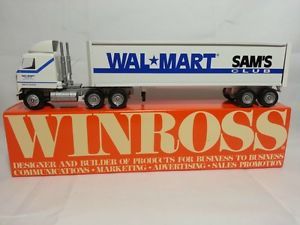 Winross Diecast Model Truck and Trailer with Sam's Club  Logo