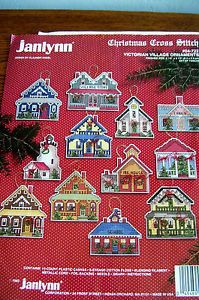 Janlynn Victorian Village Christmas Cross Stitch Ornaments Kit