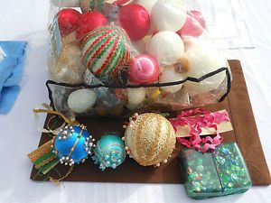 Huge Lot Sequin Balls Bead Craft Ornament Kit and Supplies Christmas Vintage