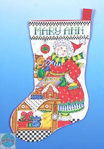 Design Works Mrs Claus' Kitchen Christmas Stocking Counted Cross Stitch Kit
