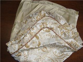 New Croscill Excelsior Gold Leaf 4 PC Queen Comforter Bed Bedding Set $420