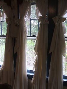 New Vickies Custom Made Country Ruffled curtains 2 pair 132x84 each on ...