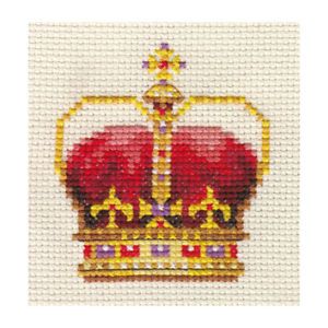 Gold Crown Full Cross Stitch Kit King Queen Princess