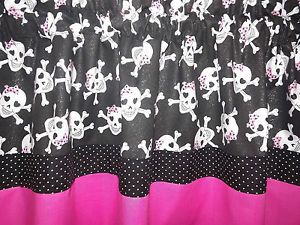 Monster High Theme Skullettes Girls Bedroom Window Curtain Valance 41"Wx16"L