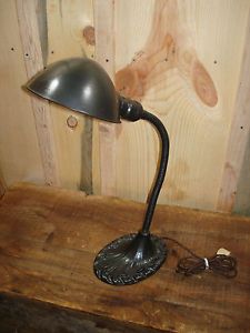 Vintage Gooseneck Industrial Table Desk Lamp Aladdin Muncie in Electric Lighting