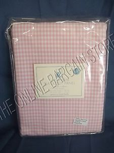Pottery Barn Kids Gingham Curtains Panels Lined Blackout Drapes 44x96 Light Pink