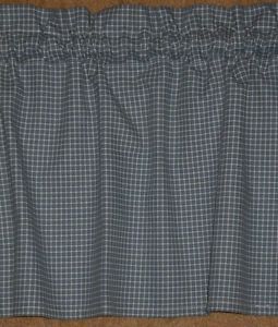 Country Blue Check 15"Window Curtains Valance Panels Kitchen Living Bedroom Bath