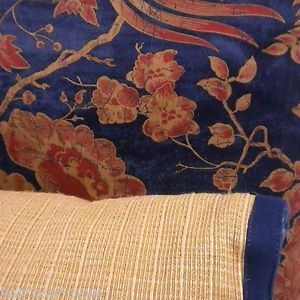 Ralph Lauren Indigo Bali Set of Two Decorative Pillows New Blue Natural Tropical