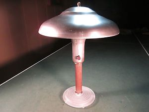 Vintage Desk Table Lamp Art Deco Glass Metal Lamp Modern Desk Light Old Fixture