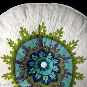 Cynthia Rowley Jolie Medallion Decorative Pillow New Aqua Green Purple Blue