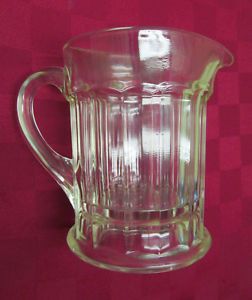 Vintage Heavy Thick Glass Bar Beer Water Pitcher 32 oz Excellent Condition