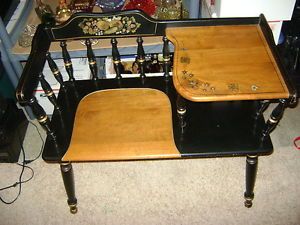 Vintage Ethan Allen Telephone Table Gossip Bench