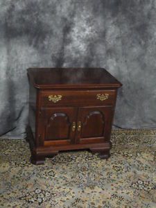Beautiful Signed Ethan Allen Solid Cherry Nightstand Table