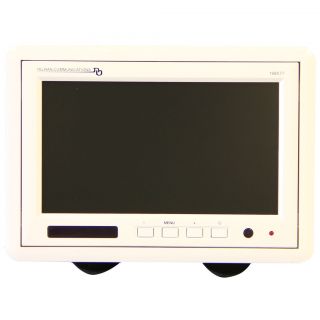 Security Camera Monitor 7 inch LCD Monitor with Flush Wall Mount White