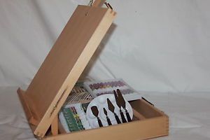New Hardwood Artist Table Top Easel Sketch Box Painting High Quality Art Supply