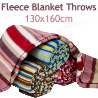 Luxury Soft Touch Fleece Blanket Throw for Couch Arm Chairs Sofa Beds Wrap Rug