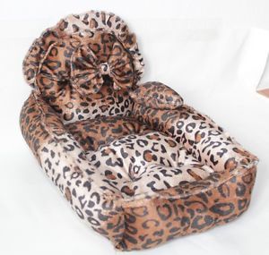 Puppy Doggie Cat Dog Bed Mat House Soft Warm Leopard Line Chair Cushion Cool