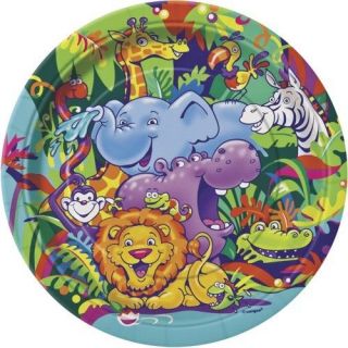 Safari Jungle Animals 8 Large Paper Lunch Plates Birthday Party Supplies