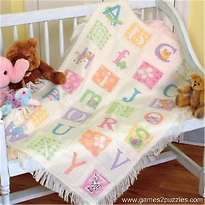 Dimensions Crafts ABC Afghan Baby Quilt Counted Cross Stitch Kit 73261
