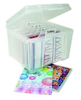 ◆ Greeting Card Storage Box Greeting Card Organizer Case KP Crd Clear 【2pk】