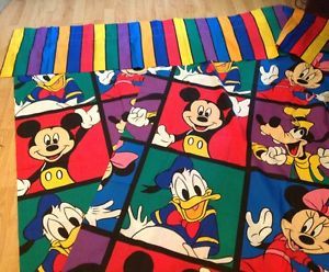 Disney Mickey Minnie Donald Goofy Curtains 2 Panels and Valance