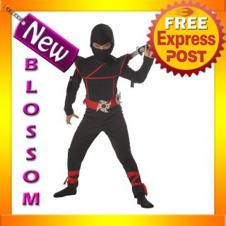 CK26 Stealth Ninja Child Kids Boys Fancy Dress Up Party Halloween Costume