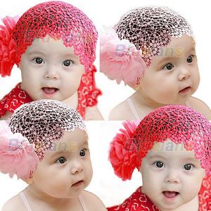 Newborn Baby Kid Girl Elastic Flower Headband Hairband Hair Accessories 3 Colors