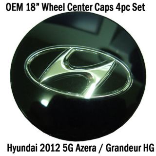 2012 Hyundai 5g azera Grandeur HG Genuine 17" 18" Wheel Center Caps 4P Set