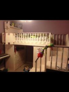 Twin Princess Castle Loft Bed Bedroom Set Girl Boy Toddler Child Dresser Desk