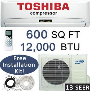 12 000 BTU Ductless Mini Split Air Conditioner Heat Pump 1 Ton 25 Feet Lineset