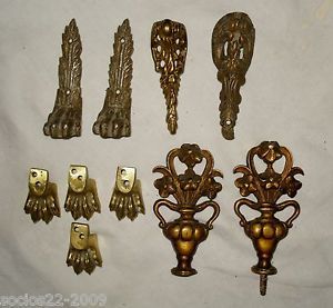 Antique Brass Bronze Furniture Parts Lot
