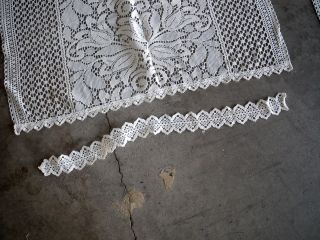 Lot 5 "Rue de France" Off White Lace Curtain Panels 34x74