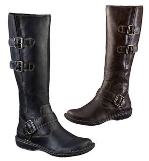 B O C by Born Rich Leather Look Tall Boots in Black and Brown