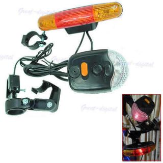 New 3 in 1 Cycling Bicycle Bike Turn Signal Brake Tail 7 LED Light Electric Horn