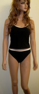 Megasale New Ladies Black Lepel Tankini Bikini Swimwear