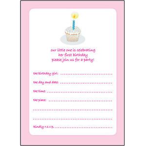 10 Childrens Birthday Party Invitations 1 Year Old Girl Adorable Bpif 16