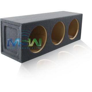Triple SEALED 10" Round MDF Car Audio Speaker Box Sub Woofer Subwoofer Enclosure