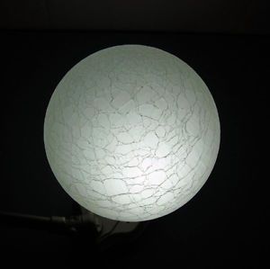 Nice Vintage Crackle Glass Ball Lamp Light Shade Globe 10" Large