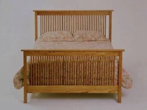 Mission Arts Crafts Stickley Style Queen Spindle Headboard Bed