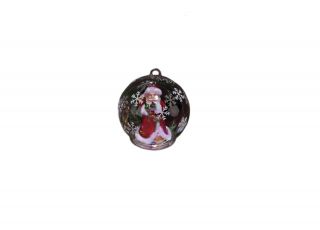 New 5 5" Lighted Christmas Glass Globe Ornament Featuring Santa or Snowman LED
