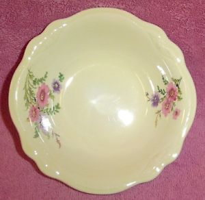 Set 6 Vintage Homer Laughlin Virginia Rose Pink Lavender Floral Bowls Bowl USA