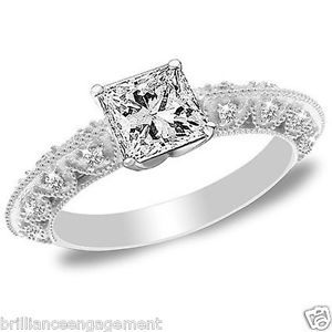 1 Ct Princess Cut Diamond Engagement Ring