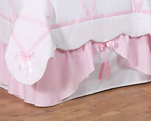 Sweet JoJo Designs Pink Ballerina Ballet Girl Kids Queen Size Bedding Bed Skirt