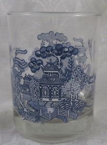 Johnson Bros Blue Willow 14 oz Double Old Fashioned Glass 4 Available