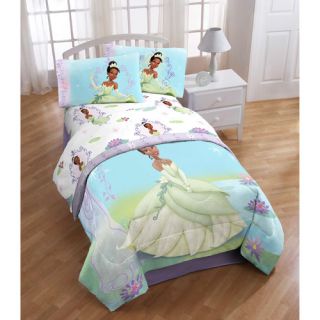 Kids Disney Princess and The Frog Tiana Comforter Sheets Bedding Set Girls Room
